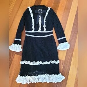 Classy french ruffle dress size small